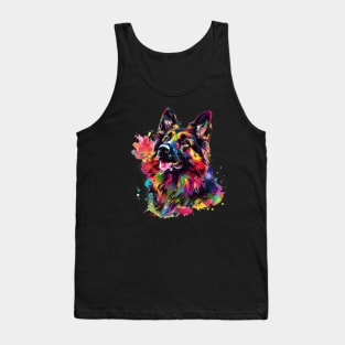 German Shepherd Dog Colorfull Pop Art Design For Dog Onwer Tank Top